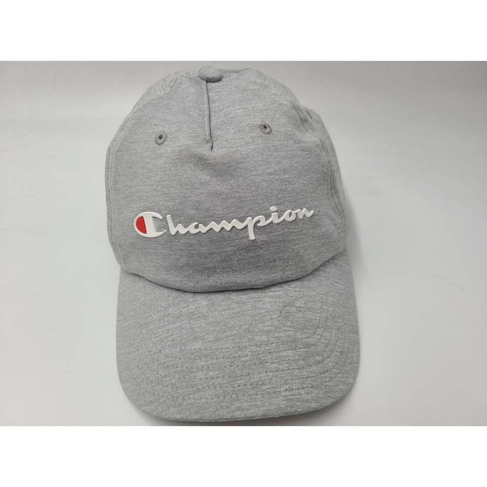 Champion Brand Strapback Adjustable Hat Cap Polyester Blend Dad Men Women Gray